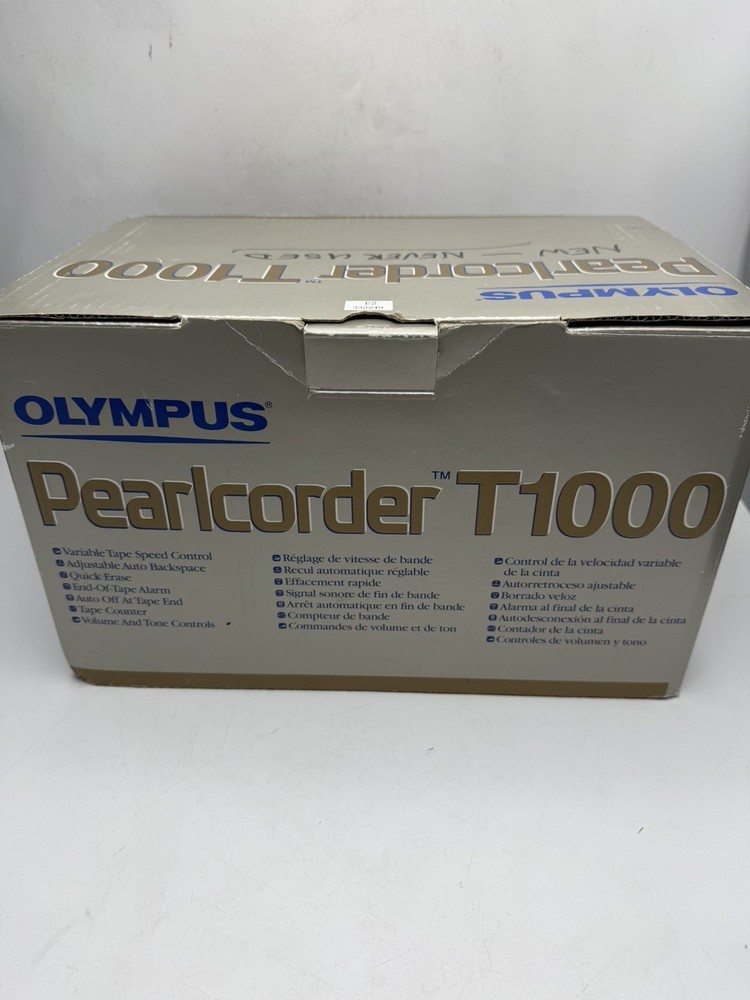 Olympus Optical Pearlcorder T1000 Microcassette Transcriber Complete NEW