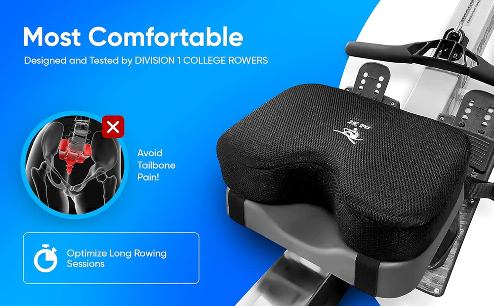 Rowing Machine Seat Cushion (Model 2) for the Concept 2 Rowing Machine with Cust