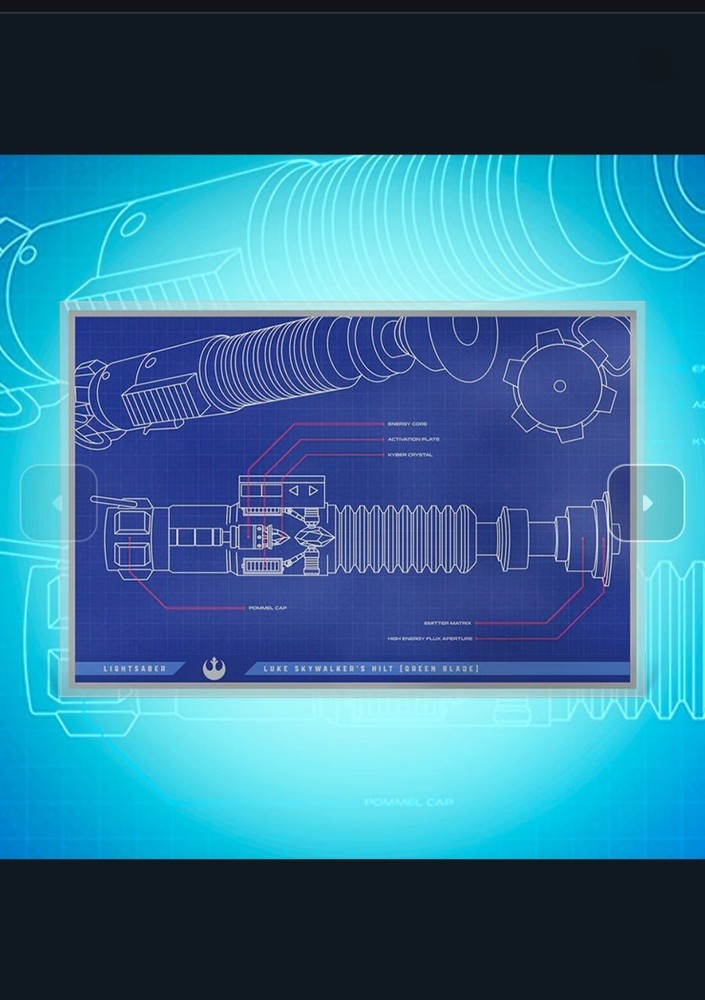 Skywalker Lightsaber™ Blueprint Foil 2oz Silver