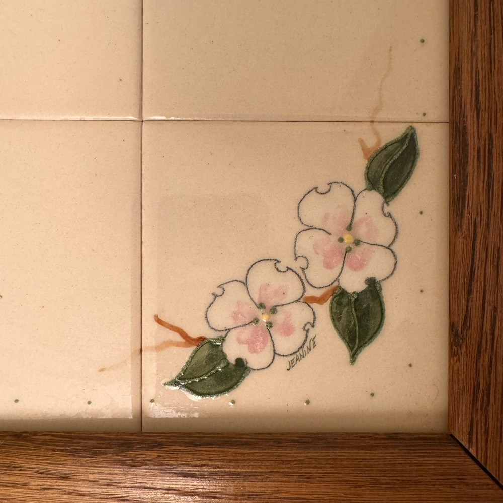 14” Vintage 1984 Tiled Message Board By The Empty Nest, CA