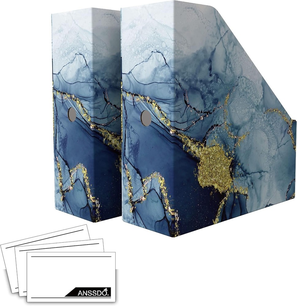 Large Volume Magazine File Holders - 6 Pack for Desk Organization