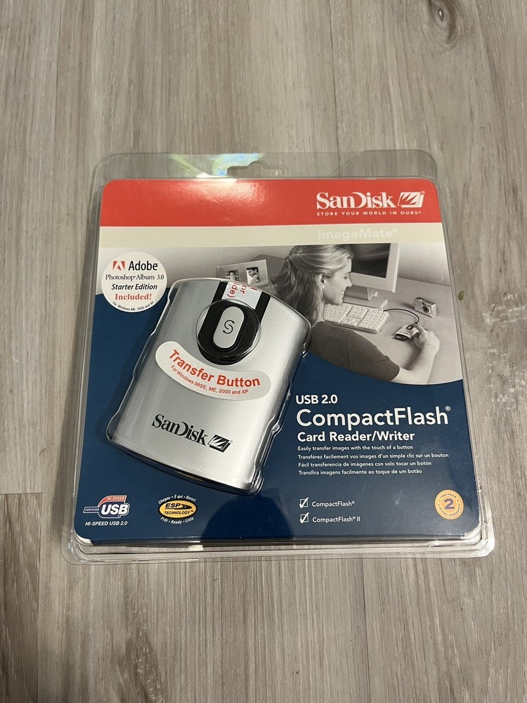 SanDisk CompactFlash USB 2.0 Reader with Button (SDDR-92-E15)