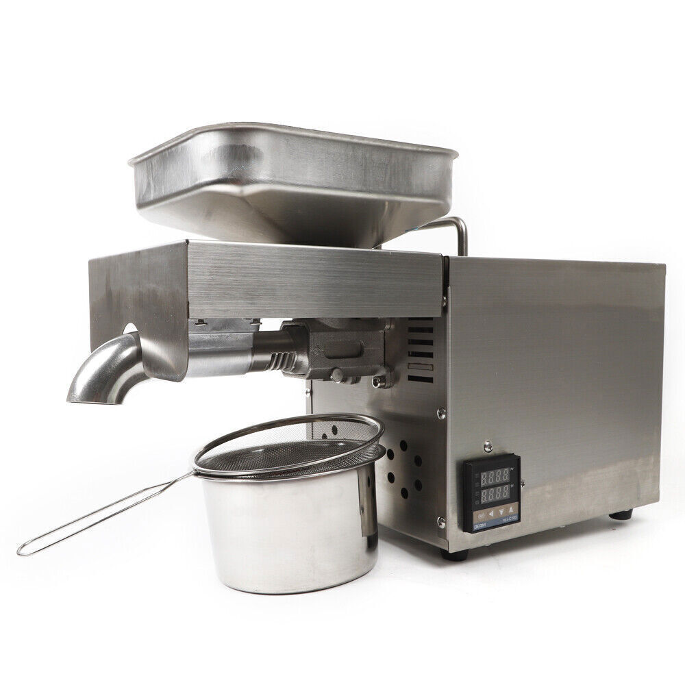 610W Automatic Nut Flax Seeds Oil Press Machine Commercial Kitchen Extractor