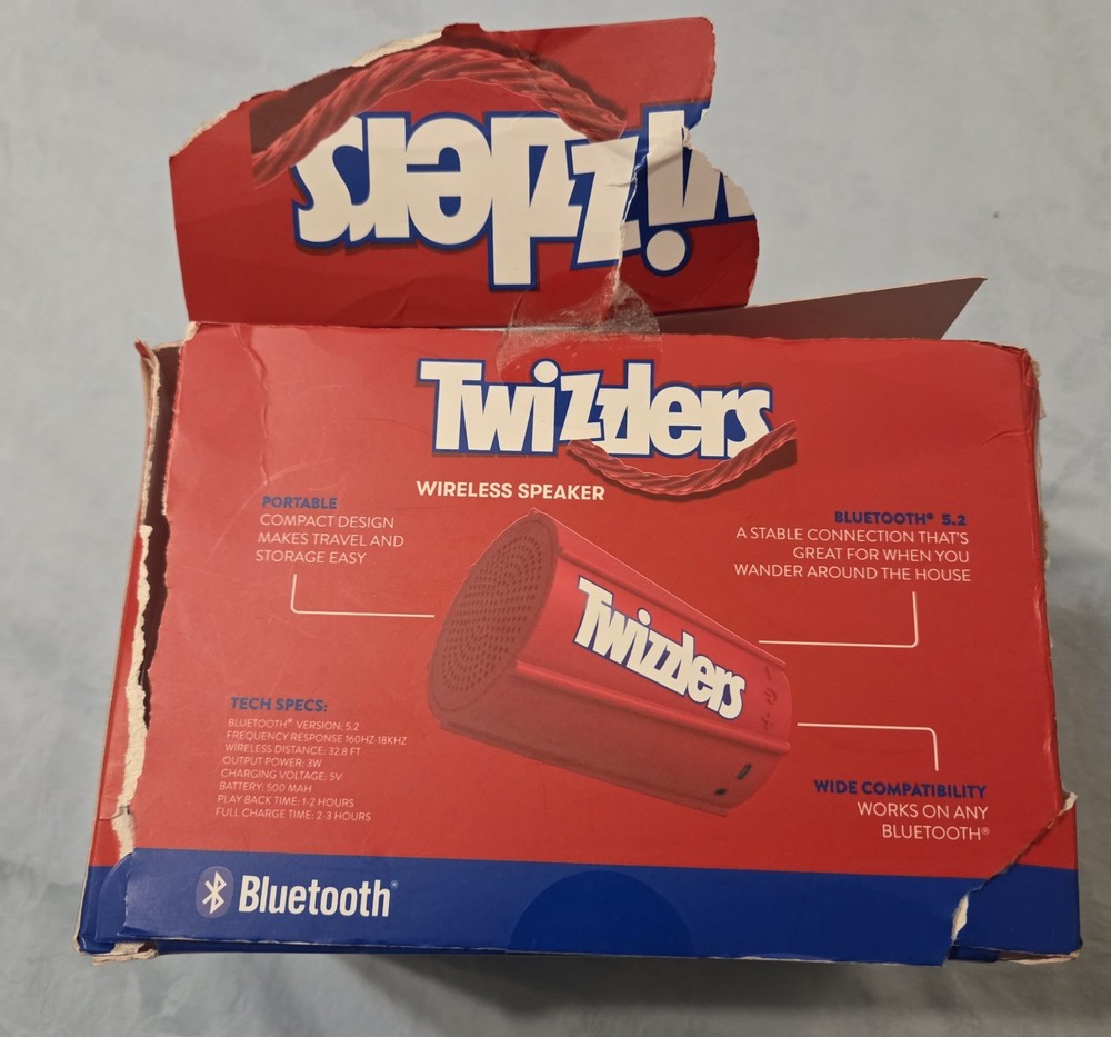 Twizzlers Bluetooth Wireless Speaker 3W - Red Color