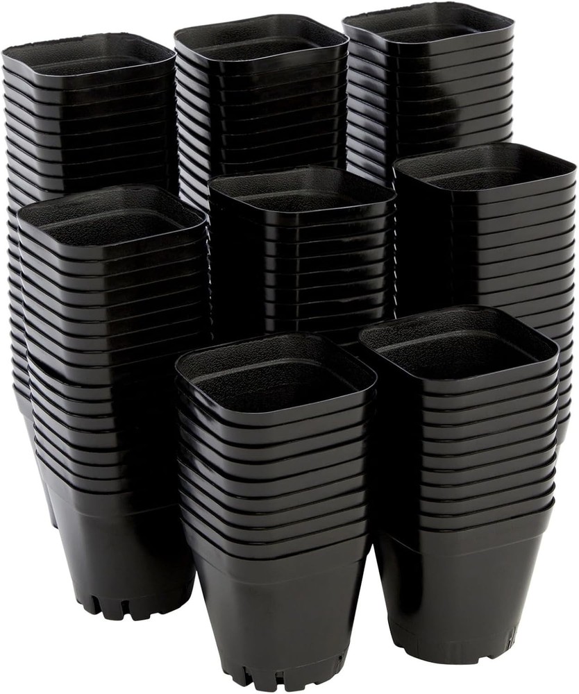 Juvale 150-Pack 2 Inch Plastic Seedling Pots for Plants, Small Square Starter Nu