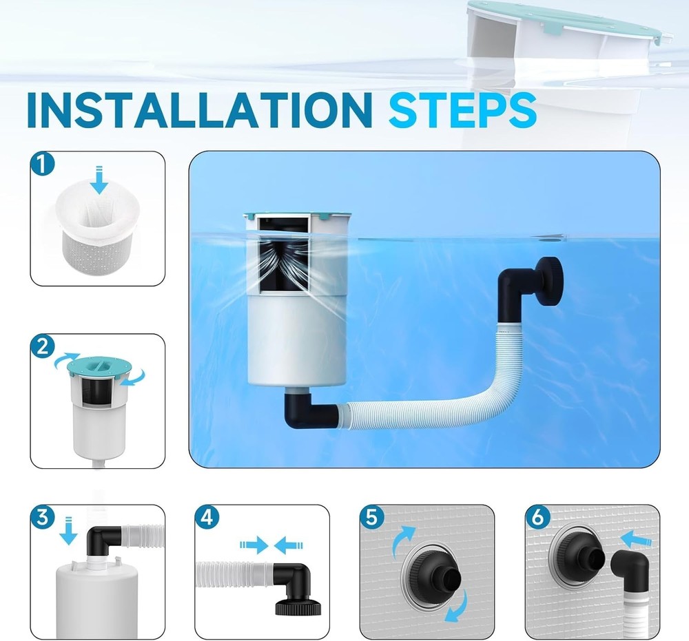 Effortless Surface Float Skimmer for Above Ground Pools – No Installation Needed