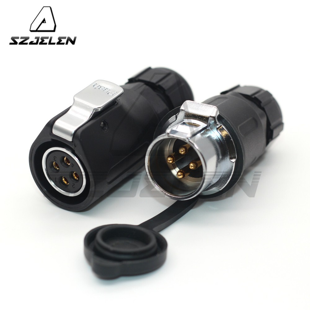 XHP20 Waterproof 4Pin Power Connector Plug Socket,LED Light Wire Cable Connector