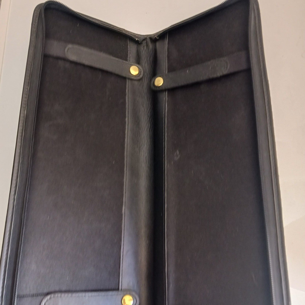 Vintage Fortune Coach Black Leather Tie Holder