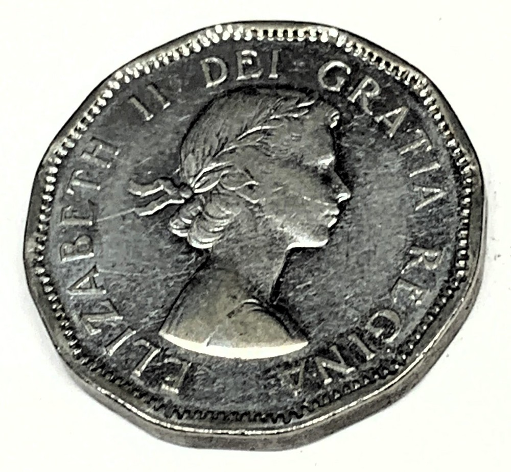 # C8144 CANADA COIN, FIVE CENTS 1954