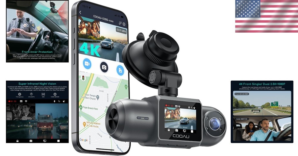 Uber Car Camera with Night Vision, G-Sensor, Parking Mode