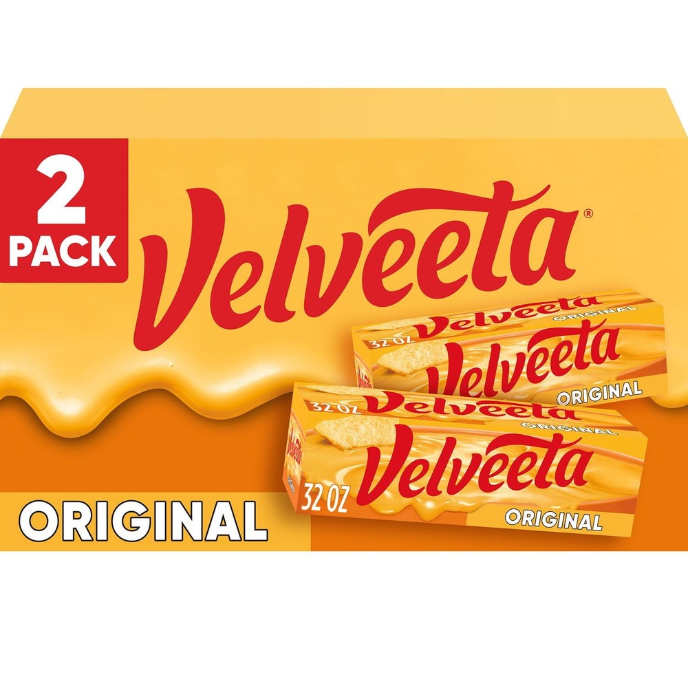 Velveeta Original Pasteurized Cheese Loaf, 32 oz, 2-pack