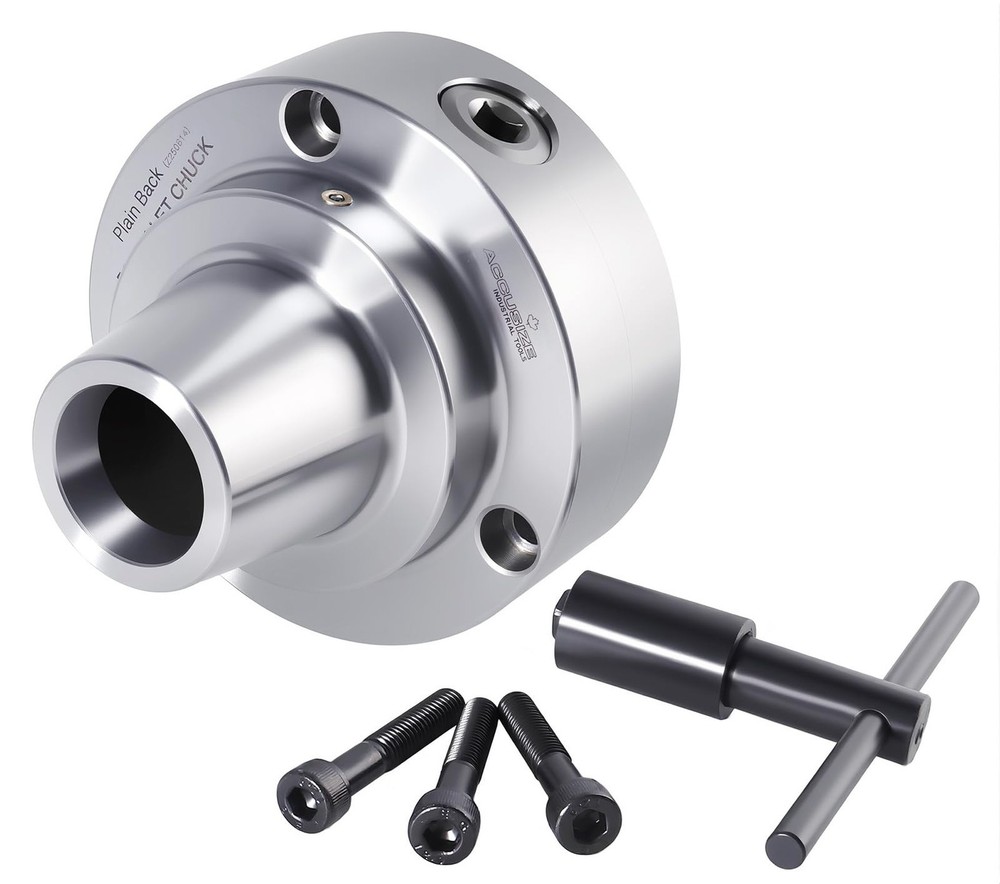 Accusize Industrial Tools 5C 5'' Collet Chuck, Plain Back, for Lathe Machine,...