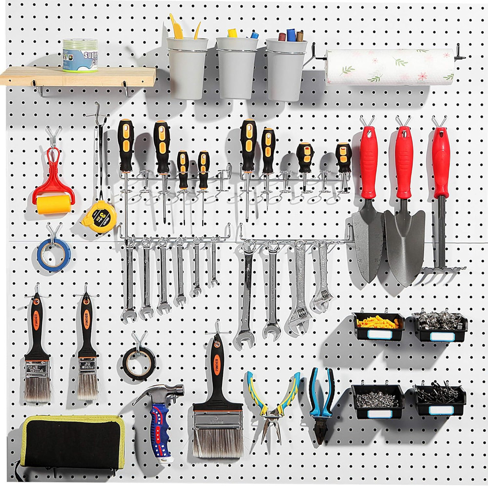 Pegboard Hooks, with Bins, Peg Locks, for Organizing Various Tools, 188 PCS, 80