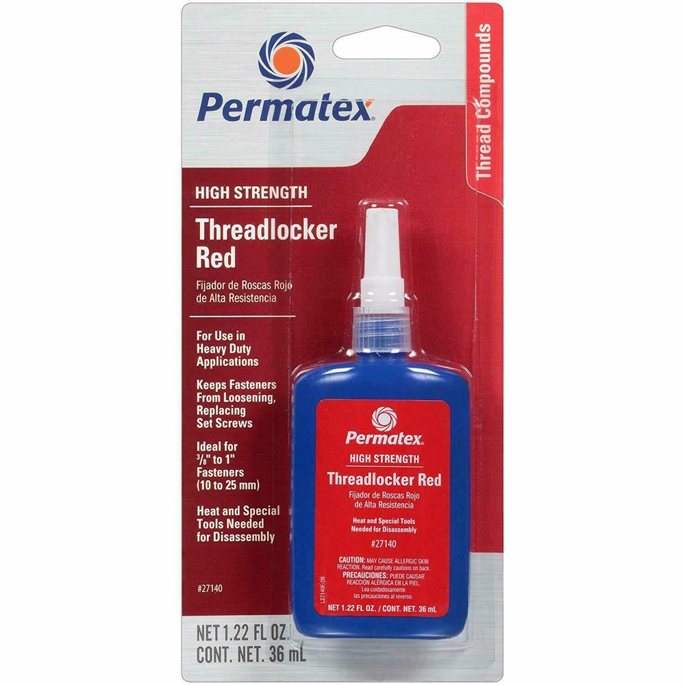 PERMATEX 27140 - High Strength Threadlocker Red, 36 ml Bottle