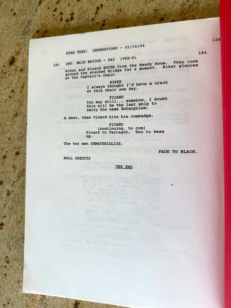 Star Trek Generations Movie Script Final Draft March 16.1994