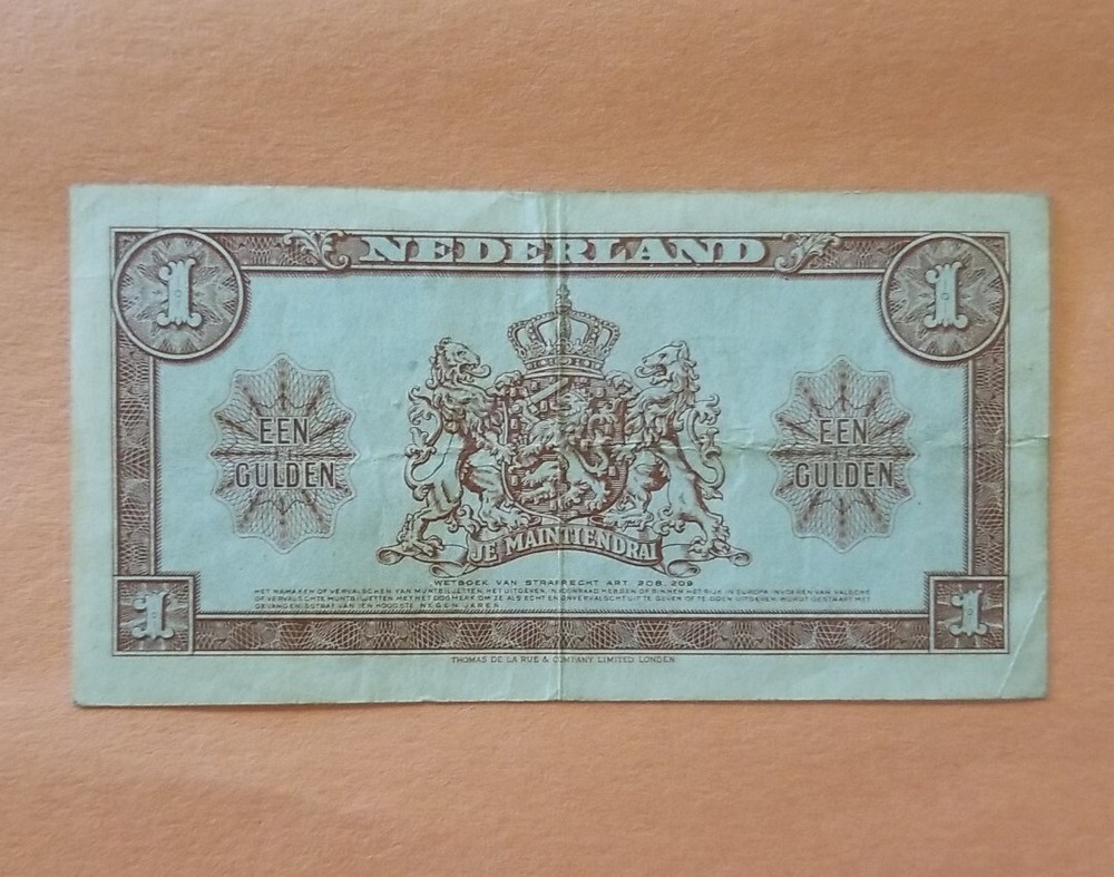 Netherlands … P-70 … 1 Gulden … 1945 …only For 1 Note