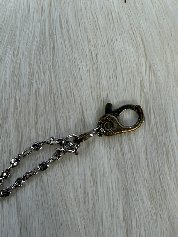 Monet Silver Tone Two Chain Bracelet 6.75"