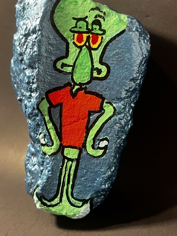 Squidward Hand Painted Rock Great Gift ! SpongeBob SquarePants