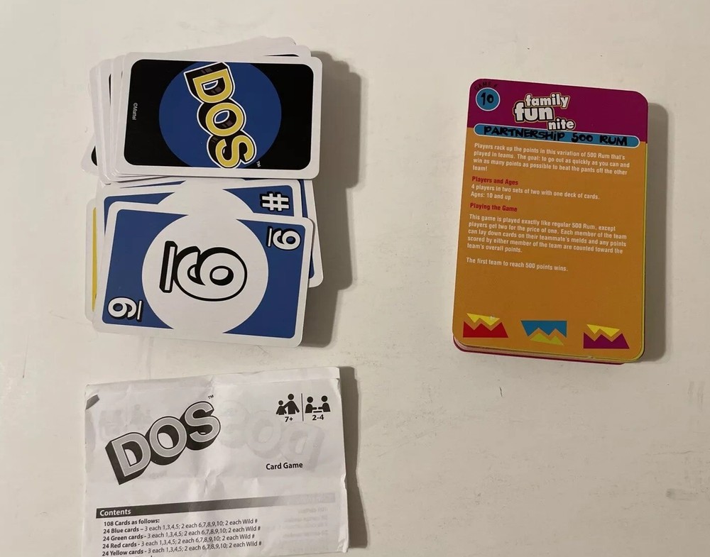 Card Game Bundle - DOS and Family Fun Nite - both Complete!!