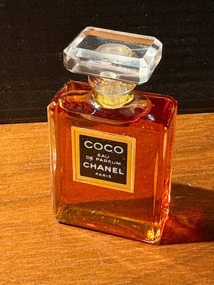 Vintage 80's COCO CHANEL Eau de Parfum miniature rectangular perfume bottle 8ml