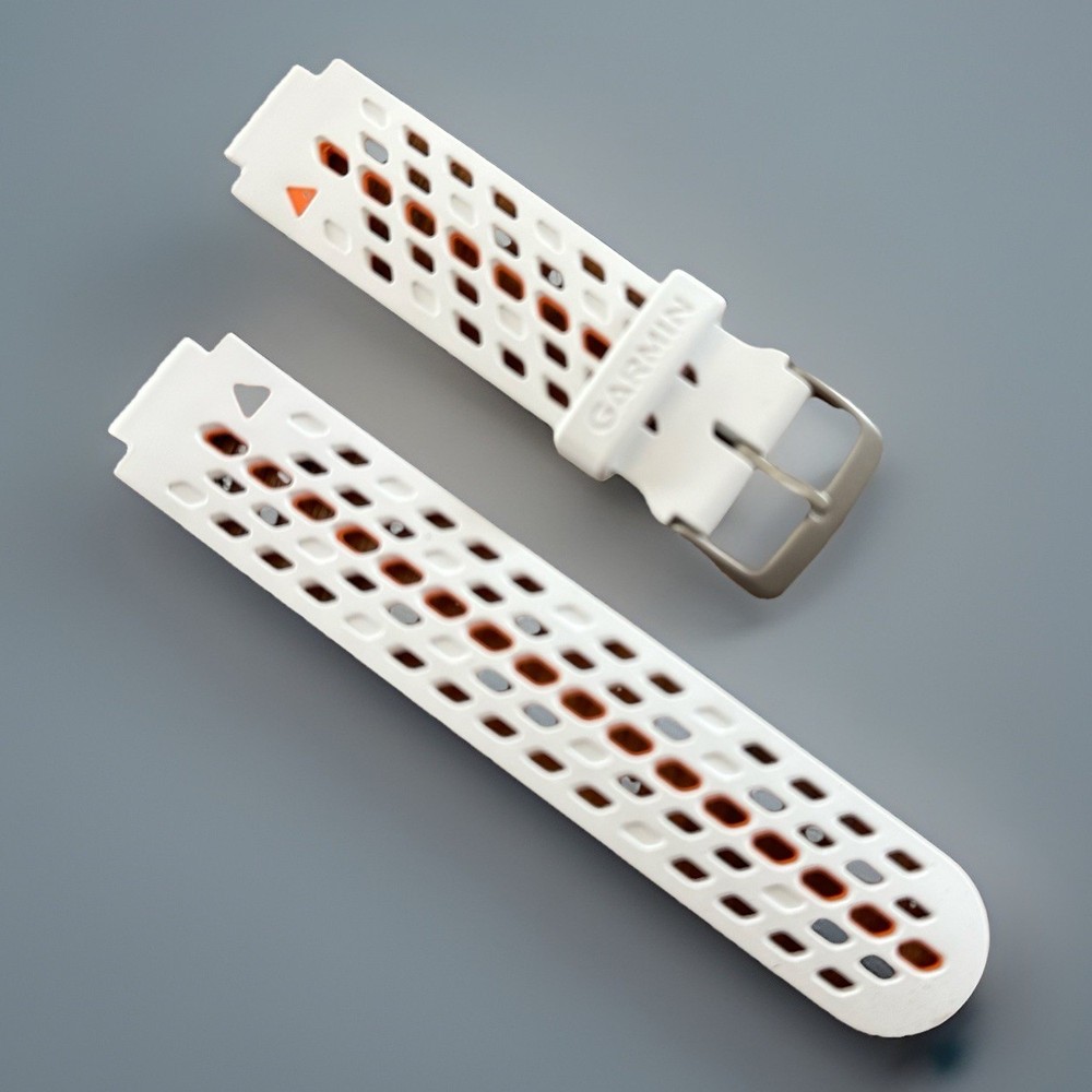 Garmin Forerunner 620 Replacement Band White/Orange Silicone Strap EOM Authentic