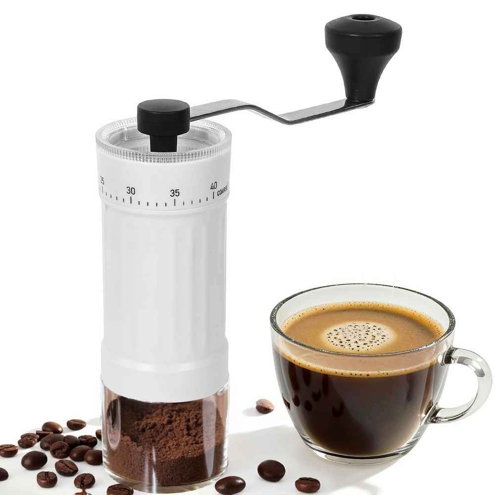 Mini Manual Coffee Grinder with 40 Adjustable Settings Hand Coffee Bean Mill