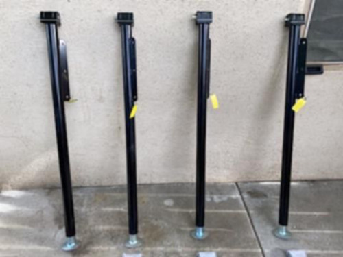 PRESALE EZ Lite Truck Black Camper Corner Jacks set of 4 with mounting brackets