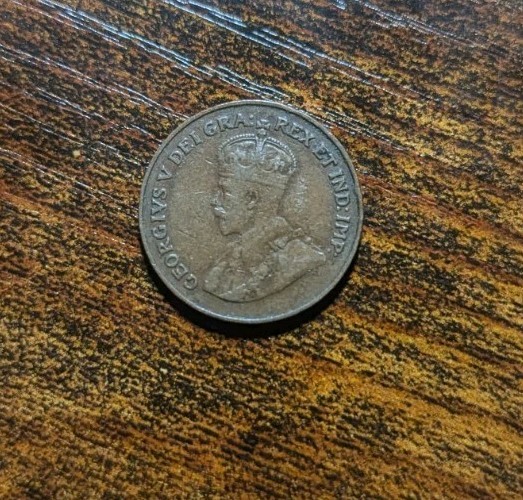 1921 Canada One Cent Coin.   AI