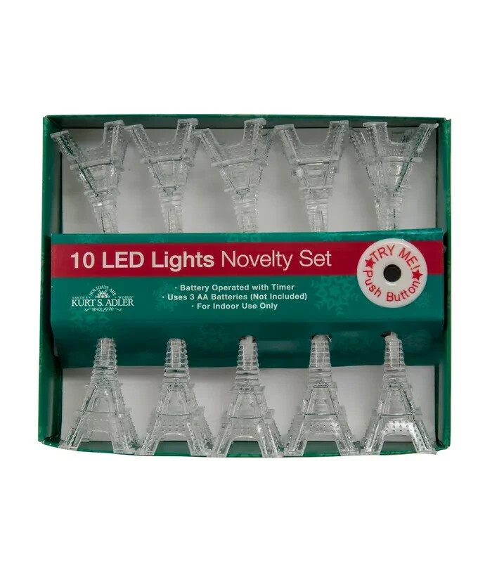 Battery-Operated Eiffel Tower Lights - Set of 10 lights