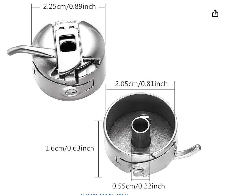 Sewing Machine Bobbin Case Stainless Steel Bobbin Case for Front Loading 15 Clas