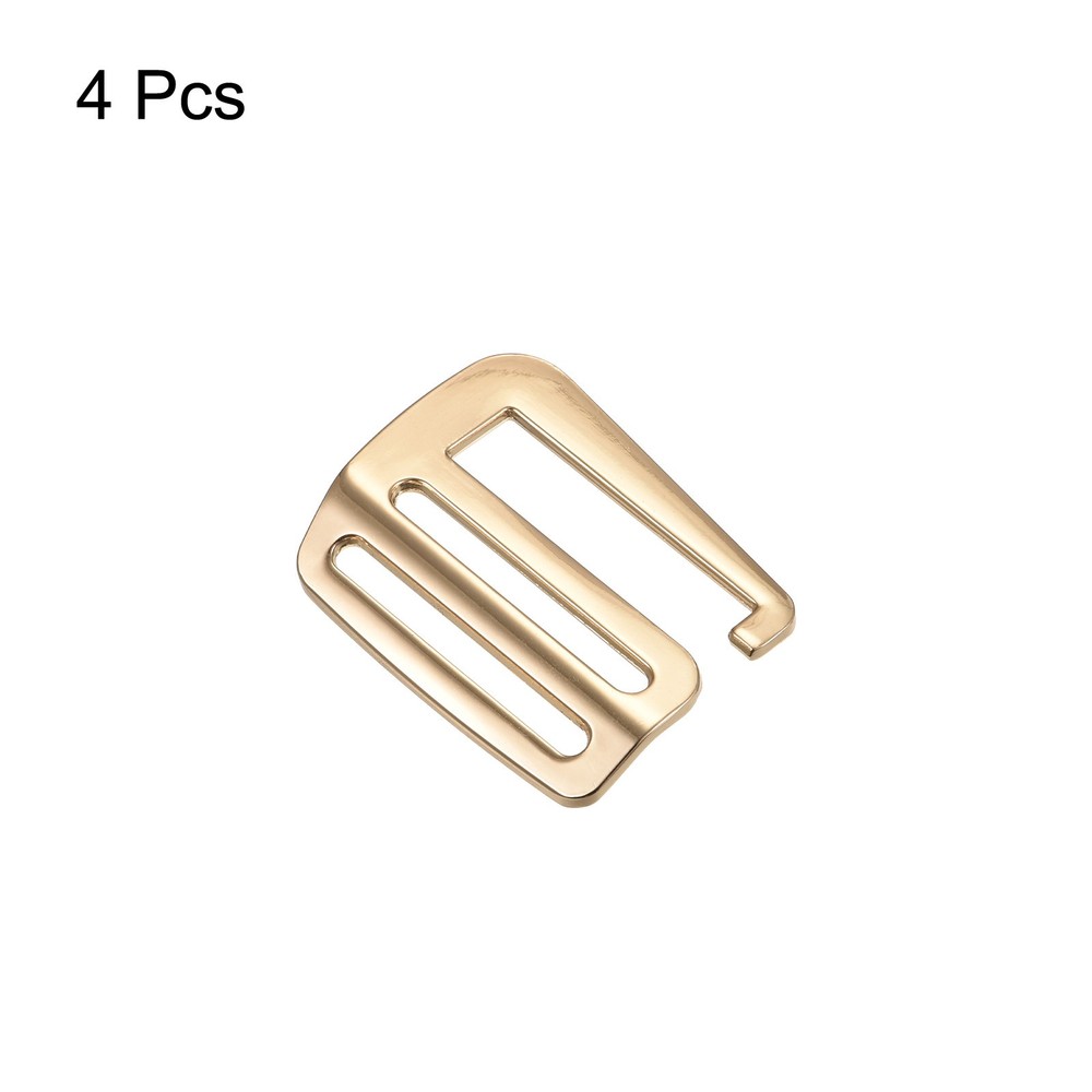1.5" Webbing Release G Hook Buckle Adjusters for Backpack Strap, 4Pcs Gold
