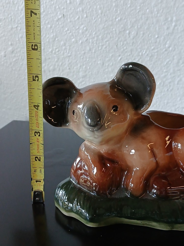 Cute Vintage Ceramic Koala Bear Art Pottery Planter