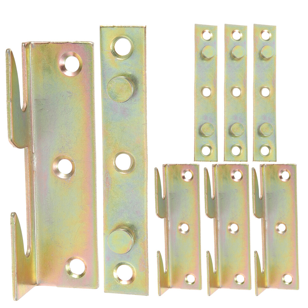 8PCS Bed Frame Brackets Bed Hinges Bed Rail Brackets Heavy Duty Bed Rail Support
