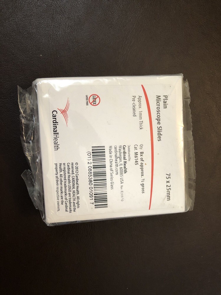 Cardinal Health Plain Microscope Slides 75x25mm