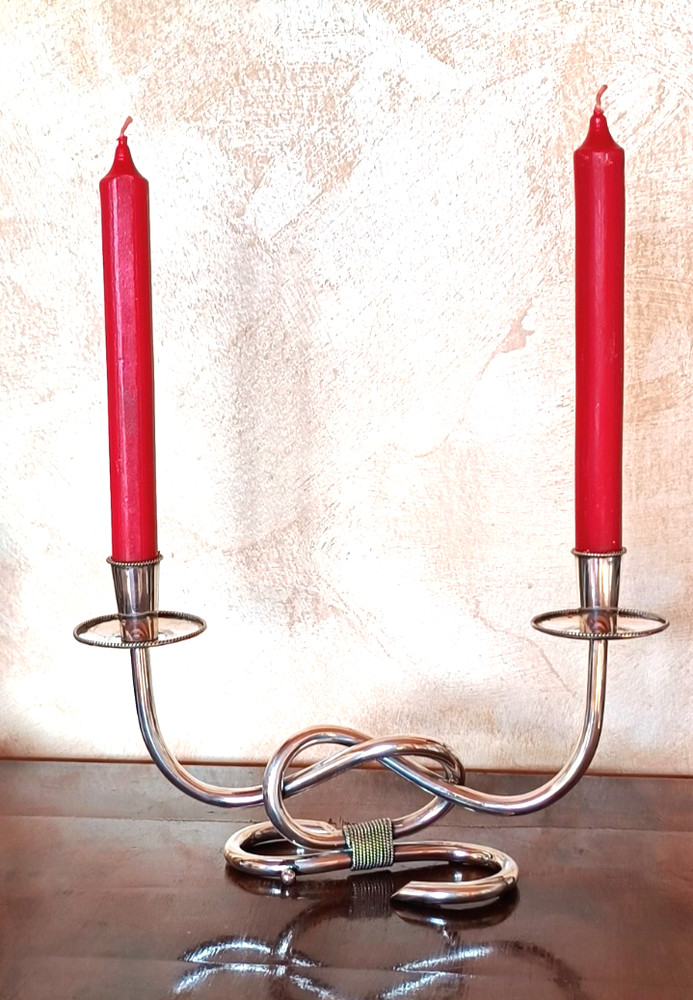 SILVER 800 2 Flame Chandelier