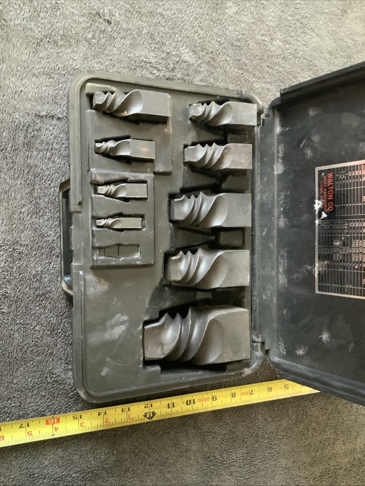 Walton Stud And Screw Extractor Set, Missing Small One..,,,see Pics…9pc