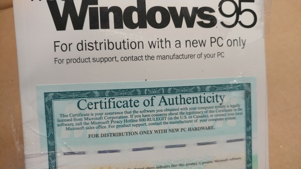 Microsoft Windows Windows 95 Operating System Software CD with Product Key USB