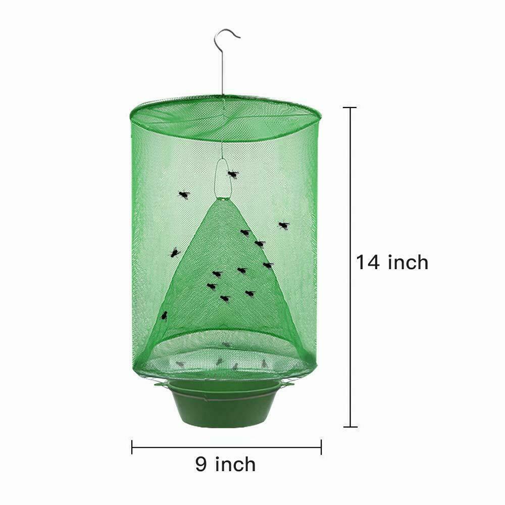 4 Pack The Ranch Fly Trapper Reusable Pest Bug Fly Catcher Killer Cage Net Trap
