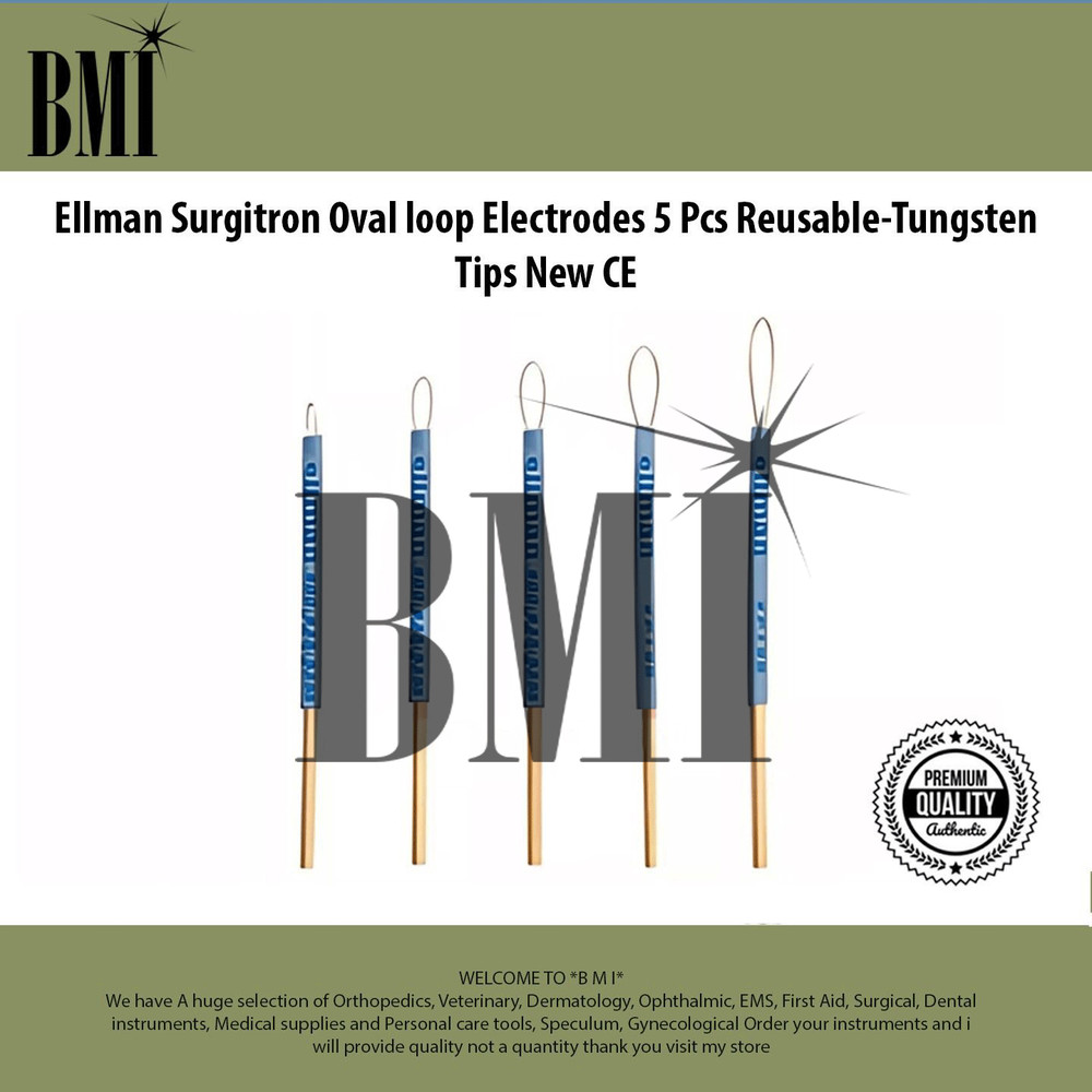 Ellman Surgitron Oval loop Electrodes 5 Pcs Reusable-Tungsten Tips New CE