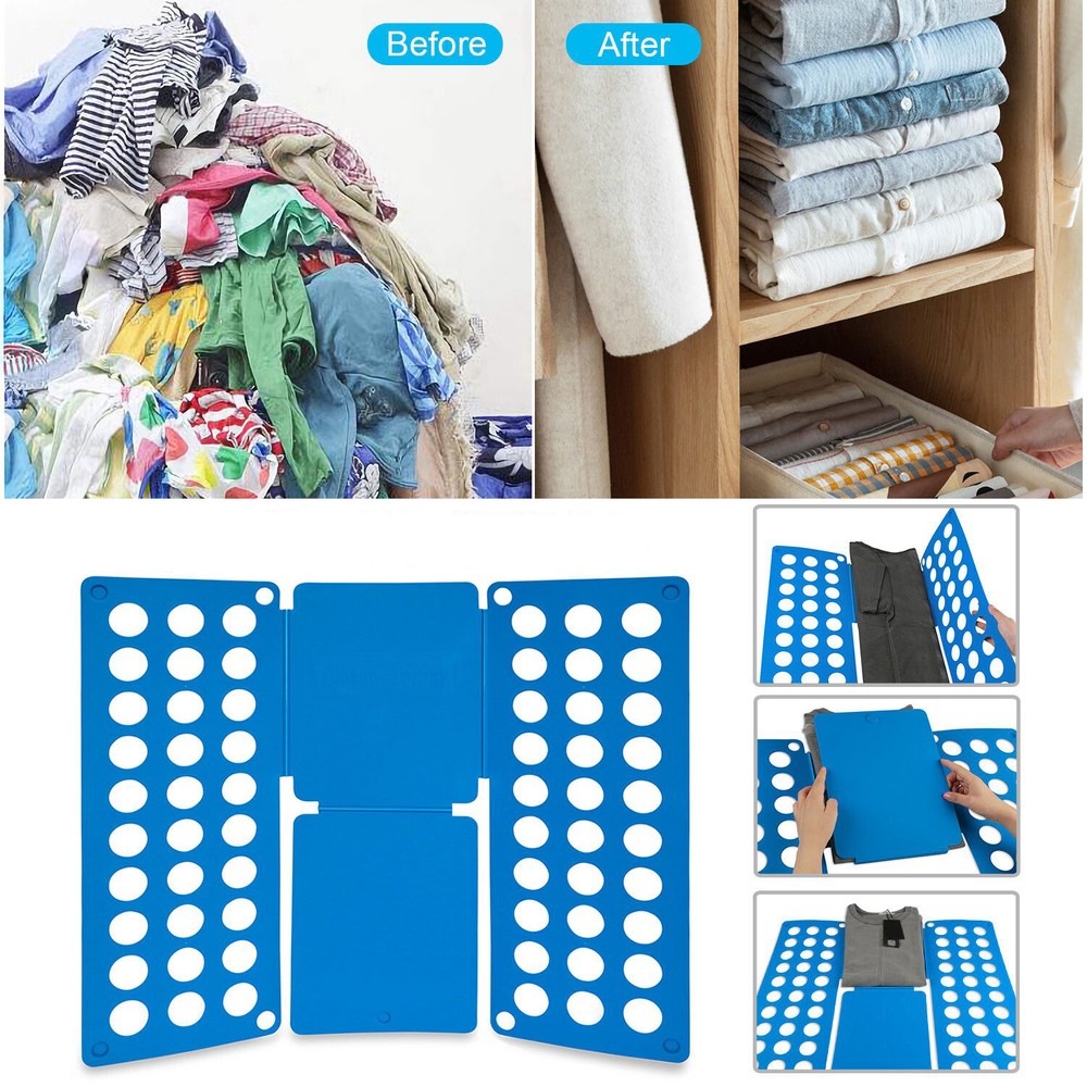 Adults T-Shirt Fast Folder Folding Board Plastic Laundry Clothes Flip Organizer