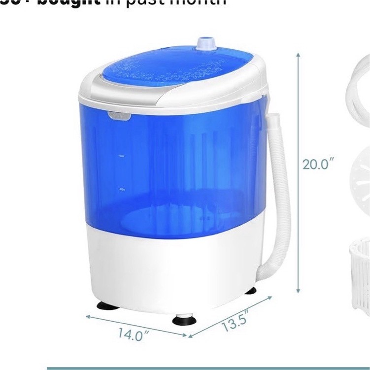 Giantex Portable Compact Washing Machine 5.5lb Top-Loading Blue White