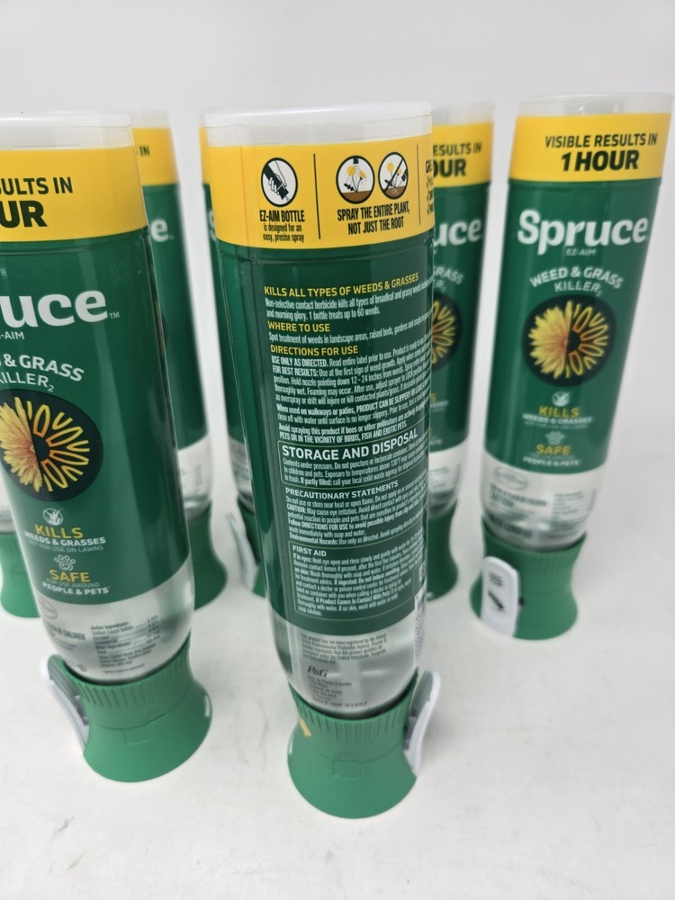 Spruce EZ-AIM Grass & Weed Killer Spray, 7 Pack 10oz, Precision for Cracks/Edges