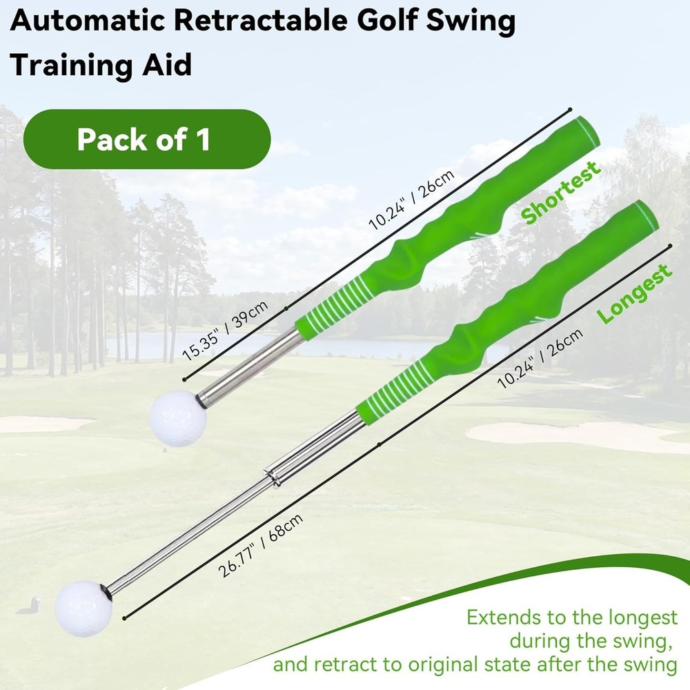 Retractable Golf Swing Training Aid Golf Swing Trainer Portable Grip Trainer US