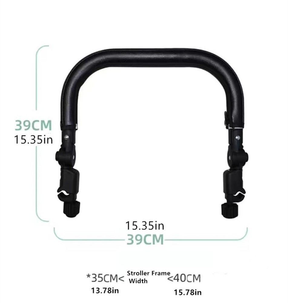 Baby Stroller Bumper Bar Adjustable Angle Armrest Detachable Stroller Bar Han...