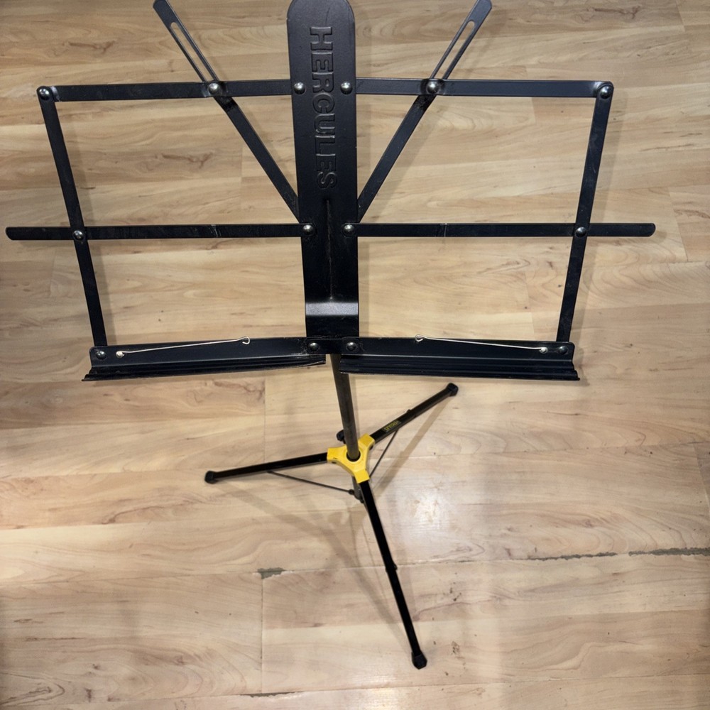 HERCULES BS100B 2-Section EZ-Glide Compact Folding Music Stand