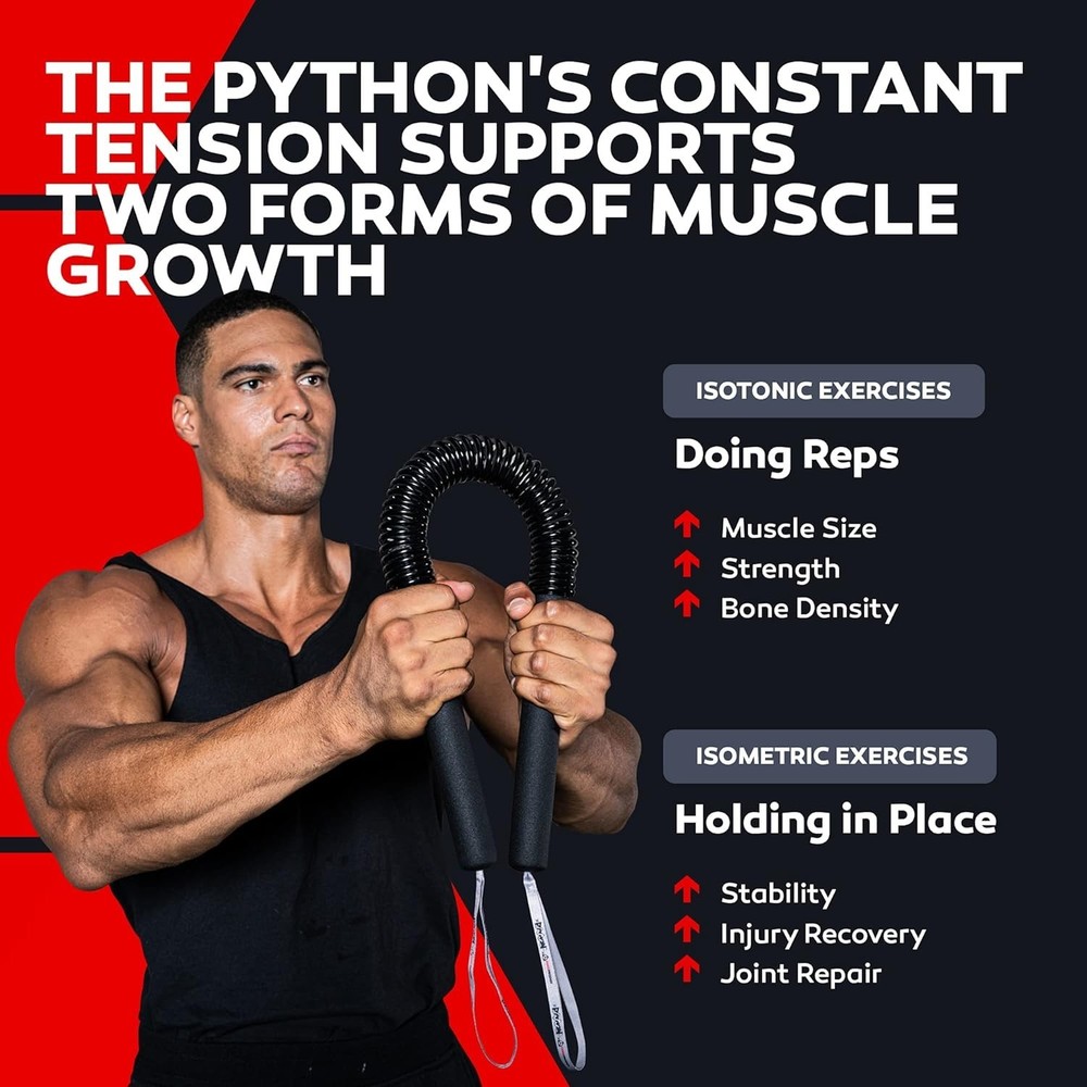 Python Power Twister - Upper Body Strength Training Tool (45-110 lbs)