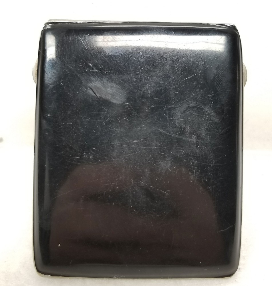 Antique Vintage Polish Silver Enamel Compact Cigarette Case Germany