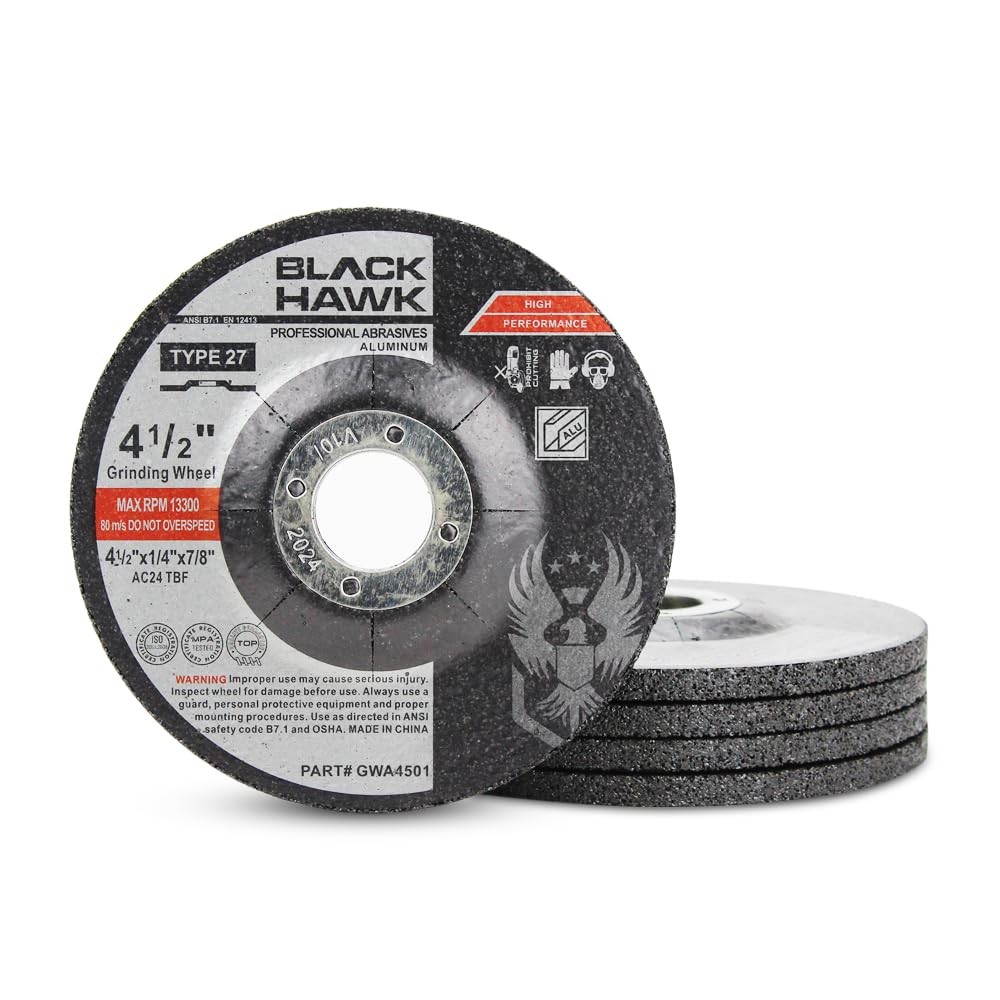 4.5" Inch Angle Grinders, Depressed Center Load Resistant Grinding Wheels for...