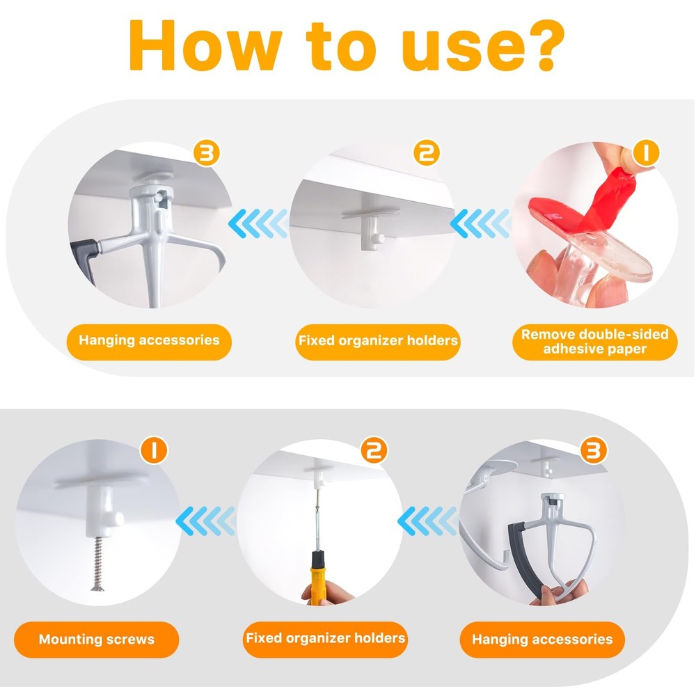 4 Pack Mixer Attachment Holder, Compatible with 4PACK, Transparently