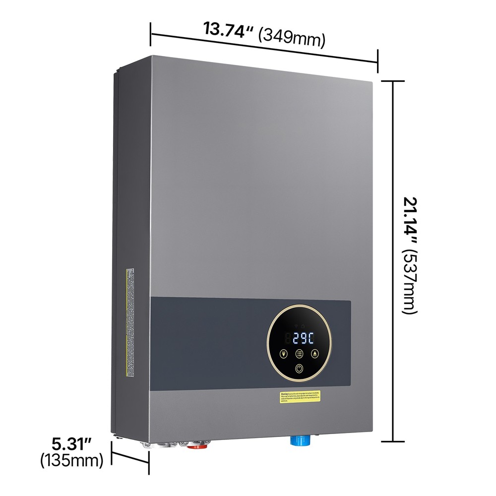 36KW Electric Hot Tankless Water Heater Shower Instant Boiler Bathroom